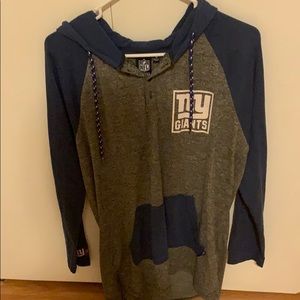 NY Giants long sleeve with hoodie.